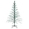 Northlight Pre-Lit Green Cascade Twig Tree Outdoor Christmas Decoration - 6' - Green Lights