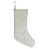 18" White And Gold Christmas Stocking With Sequined Trees 1 18" White And Gold Christmas Stocking With Sequined Trees -Christmas Decor Sale northlight nl01800 69364.1588357555