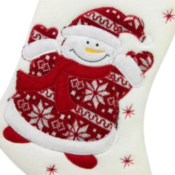 Northlight 17" White And Red "Welcome" Snowman Embroidered Christmas Stocking 11 Northlight 17" White And Red "Welcome" Snowman Embroidered Christmas Stocking -Christmas Decor Sale northlight nl01830 03 84104.1687010358