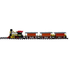 Northlight 20-Piece Battery Operated Red And Orange Animated Classic Christmas Train Set With Sound -Christmas Decor Sale northlight nm1579 1 97455.1588870197