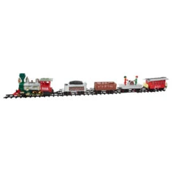 Northlight 35pc Silver And Red Battery Operated Lighted And Animated Classic Train Set With Sound -Christmas Decor Sale northlight nm94460 2 58727.1662575935