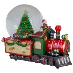 Northlight Christmas Train With Tree Musical Snow Globe Decoration - 8" -Christmas Decor Sale northlight pm27042 4 76889.1665610429