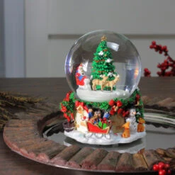 Musical And Animated Santa On Sleigh Rotating Christmas Snow Globe - 6.5" 7 Musical And Animated Santa On Sleigh Rotating Christmas Snow Globe - 6.5" -Christmas Decor Sale northlight pm84759 3 10366.1588411245