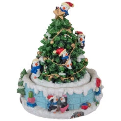 Northlight Penguins And Christmas Tree Rotating Music Box - 6.5" -Christmas Decor Sale northlight pm85844 3 20522.1664811130