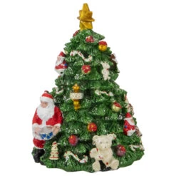 Northlight Rotating Christmas Tree Music Box With Santa - 5.5" -Christmas Decor Sale northlight pm85847 1 85770.1665611035
