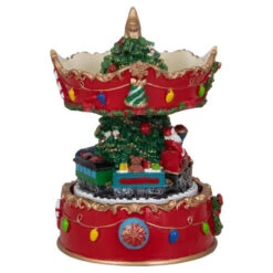 Northlight Santa On Train Musical Christmas Carousel - 6" - Red And Gold 8 Northlight Santa On Train Musical Christmas Carousel - 6" - Red And Gold -Christmas Decor Sale northlight pm90233 1 18394.1602899524