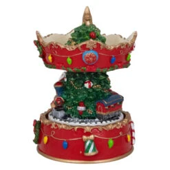 Northlight Santa On Train Musical Christmas Carousel - 6" - Red And Gold 9 Northlight Santa On Train Musical Christmas Carousel - 6" - Red And Gold -Christmas Decor Sale northlight pm90233 3 69317.1602899524