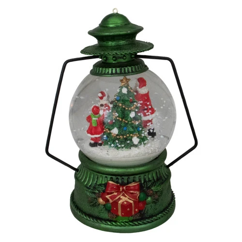 Northlight 8" Santa Claus And Kids By Christmas Tree Lantern Snow Globe 4 Northlight 8" Santa Claus And Kids By Christmas Tree Lantern Snow Globe - Image 2