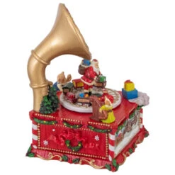 Northlight Santa Claus On Phonograph Musical Christmas Decoration - 7" -Christmas Decor Sale northlight pm92015 3 03231.1665611635