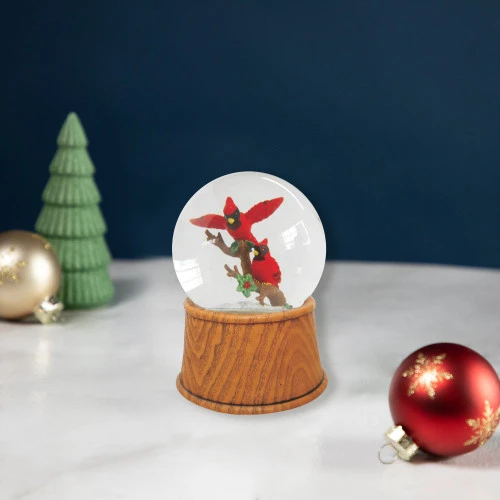 Northlight 5.5" Pair Of Cardinals On Branch Christmas Snow Globe 4 Northlight 5.5" Pair Of Cardinals On Branch Christmas Snow Globe - Image 2