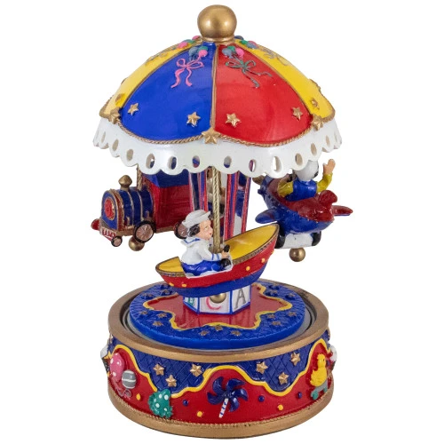 Children's Boat, Plane And Train Animated Musical Carousel - 7.5" 6 Children's Boat, Plane And Train Animated Musical Carousel - 7.5" - Image 4