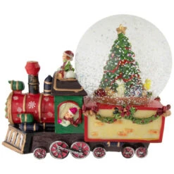 Northlight Elf Train Musical Christmas Snow Globe - 8"