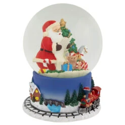 Northlight Christmas Train Around Santa Delivering Gifts Musical Water Globe - 6.5" -Christmas Decor Sale northlight pm94073 2 10912.1673557295