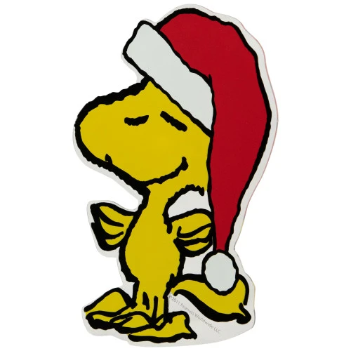 Northlight Peanuts Woodstock In Santa Hat Christmas Window Cling Decoration - 7" 8 Northlight Peanuts Woodstock In Santa Hat Christmas Window Cling Decoration - 7" - Image 6