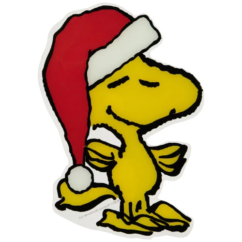 Northlight Peanuts Woodstock In Santa Hat Christmas Window Cling Decoration - 7" 6 Northlight Peanuts Woodstock In Santa Hat Christmas Window Cling Decoration - 7" - Image 4