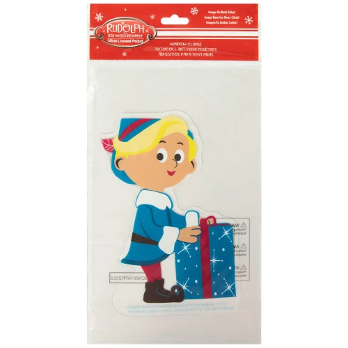 Northlight 7" Hermey With Christmas Present Double Sided Gel Window Cling Decoration 7 Northlight 7" Hermey With Christmas Present Double Sided Gel Window Cling Decoration - Image 5