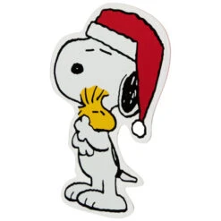 Northlight Peanuts Snoopy Hugs Woodstock Double Sided Christmas Window Cling Decoration - 7" -Christmas Decor Sale northlight pw2049324 003 08446.1687529318