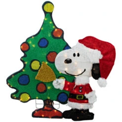Northlight LED Lighted Peanuts Snoopy And Christmas Tree Outdoor Decoration - 32"