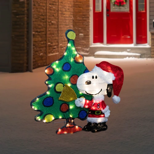 Northlight LED Lighted Peanuts Snoopy And Christmas Tree Outdoor Decoration - 32" 4 Northlight LED Lighted Peanuts Snoopy And Christmas Tree Outdoor Decoration - 32" - Image 2
