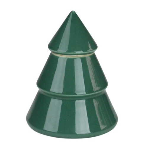 Contemporary Ceramic Christmas Tree Container - 6.25" - Green 3 Contemporary Ceramic Christmas Tree Container - 6.25" - Green
