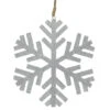 8.75" Silver And Brown Glittered Snowflake Shaped Christmas Ornament -Christmas Decor Sale northlight q526352 16011.1588396762.386.513