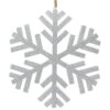 Northlight 11.75" Silver Glitter Drenched Snowflake Christmas Ornament -Christmas Decor Sale northlight q526353 37800.1588369044