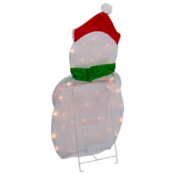 Northlight 32" Lighted 2D Chenille Snowman With Scarf Outdoor Christmas Decoration -Christmas Decor Sale northlight qh92871 2 31932.1646269180