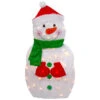 Northlight 32" Lighted 2D Chenille Snowman With Scarf Outdoor Christmas Decoration -Christmas Decor Sale northlight qh92871 83217.1646269177