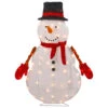 Northlight 32" Lighted 3D Chenille Snowman In Top Hat Outdoor Christmas Decoration -Christmas Decor Sale northlight qh92875 64183.1664293235