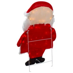 Northlight Lighted 2D Chenille Santa Outdoor Christmas Decoration - 32" - Warm White Lights -Christmas Decor Sale northlight qh92876 2 85542.1665610751