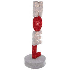 Northlight 39" Lighted Red And Silver Noel Outdoor Christmas Sign Decoration -Christmas Decor Sale northlight qh93817 2 08266.1680285387