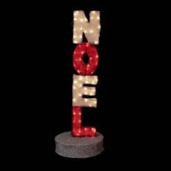 Northlight 39" Lighted Red And Silver Noel Outdoor Christmas Sign Decoration -Christmas Decor Sale northlight qh93817 on20black 96997.1680285388