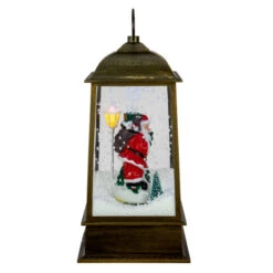 Northlight LED Lighted Snowing And Musical Santa Christmas Lantern - 13.5" -Christmas Decor Sale northlight r92473 4 07752.1661885817