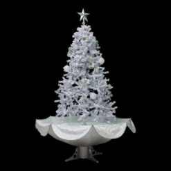 Northlight 6' Lighted Musical Snowing Artificial Tinsel Christmas Tree, White LED Lights -Christmas Decor Sale northlight r92478 on20black 91720.1715805836
