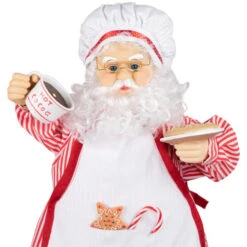 Northlight 24" Animated And Musical Chef Santa Claus With Hot Cocoa And Cookie Christmas Figure -Christmas Decor Sale northlight ri99357 2 92637.1700154024