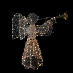 Northlight Lighted 3D Trumpeting Angel Outdoor Christmas Decoration - 44" - Clear Lights -Christmas Decor Sale northlight rp20bmd 104160 3 19049.1599787105
