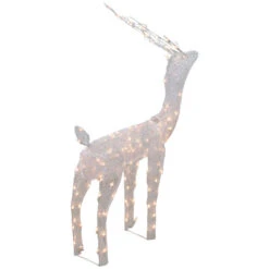Northlight 48-Inch Lighted White Mesh Buck Outdoor Christmas Decoration - Clear Lights -Christmas Decor Sale northlight rp90955 1 13515.1607136893