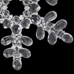 Snowflake Acrylic Christmas Ornaments - 7" - Clear - Set Of 6 -Christmas Decor Sale northlight rp97069 on20black 04 46823.1726712132