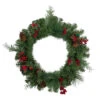 Northlight Pine Cones And Berries Artificial Christmas Wreath With Ribbon - 24" - Unlit -Christmas Decor Sale northlight s04206 updated 78503.1659702701