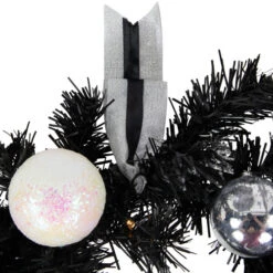 Northlight Pre-Lit Battery Operated Black Pine Christmas Wreath - 16" - Cool White LED Lights -Christmas Decor Sale northlight s92630 4 32457.1684414649