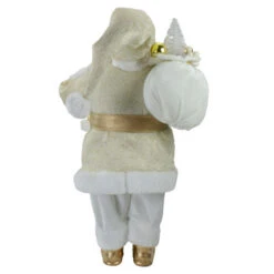 Northlight 18" Gold And White Standing Santa Christmas Figure With Presents -Christmas Decor Sale northlight sa88374 2 84332.1665519672