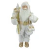 Northlight 18" Gold And White Standing Santa Christmas Figure With Presents -Christmas Decor Sale northlight sa88374 54380.1665519672
