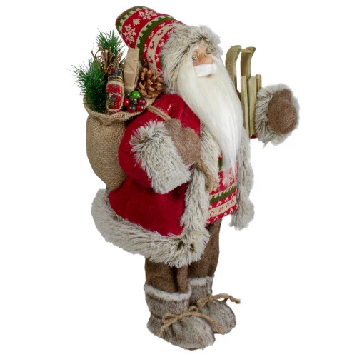 Northlight 18" Nordic Santa Christmas Figure With Sled 7 Northlight 18" Nordic Santa Christmas Figure With Sled - Image 5