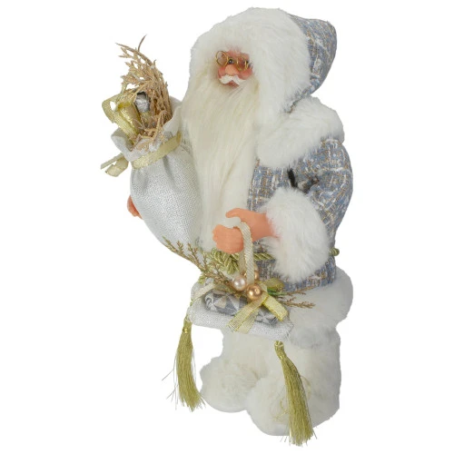 Northlight Winter Frost Santa Claus Standing Christmas Figure - 12" 6 Northlight Winter Frost Santa Claus Standing Christmas Figure - 12" - Image 4