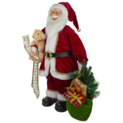 Northlight 2' Standing Santa Christmas Figure With Presents And A Naughty Or Nice List -Christmas Decor Sale northlight sa91112 3 75795.1665610747
