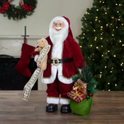 Northlight 2' Standing Santa Christmas Figure With Presents And A Naughty Or Nice List -Christmas Decor Sale northlight sa91112 styled 47401.1665610747