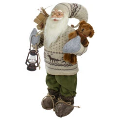 Northlight 2' Standing Santa Christmas Figure With A Plush Bear And Lantern 9 Northlight 2' Standing Santa Christmas Figure With A Plush Bear And Lantern -Christmas Decor Sale northlight sa91113 3 10417.1610509689