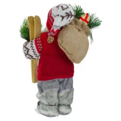 Northlight Standing Nordic Santa With Skis Christmas Figure - 12" -Christmas Decor Sale northlight sa91116 2 45053.1611374215