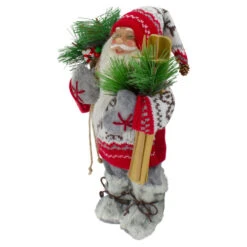 Northlight Standing Nordic Santa With Skis Christmas Figure - 12" -Christmas Decor Sale northlight sa91116 3 35025.1611374215