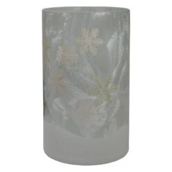 Northlight 10" Deer, Pine And Snowflakes Hand Painted Flameless Glass Christmas Candle Holder -Christmas Decor Sale northlight se91533 1 42913.1605147741